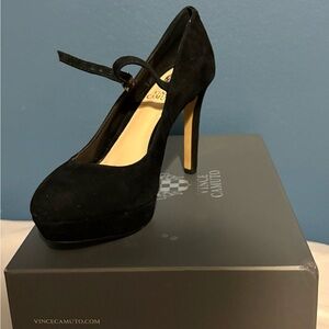 Vince Camuto Black Suede Heels